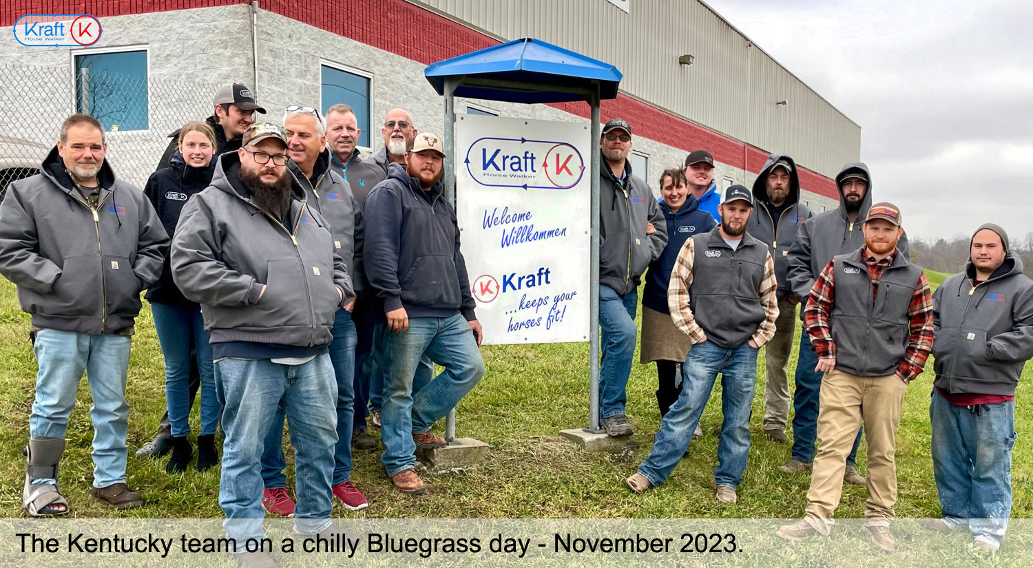 Kraft USA team on a chilly Bluegrass day.