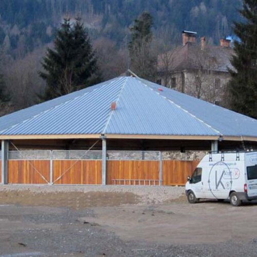 Ceiling-Mounted Horse Walker, 24m, 8 Horses, Glock Performance Center, Austria