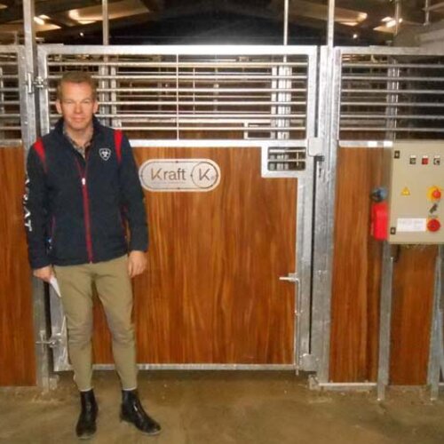Rail-Gliding Horse Walker, oval, 13,5 x 20m, 8 Horses, with KRAFT retractable gate, Germany Rail-Gliding Horse Walker, oval, 13,5 x 20m, 8 Horses, with KRAFT retractable gate, Germany