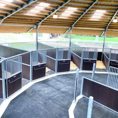 76ft 10-stall Round Stable - interior - Houston, TX 76ft 10-stall Round Stable - interior - Houston, TX