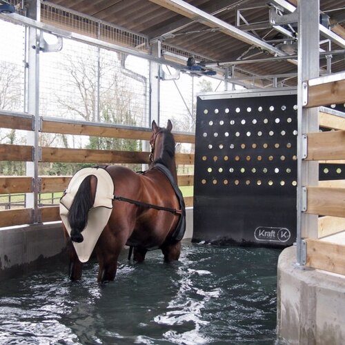 Wasser-Führanlage, 10x20m, 6 Pferde, Brian Ellison, Großbritannien Wasser-Führanlage, 10x20m, 6 Pferde, Brian Ellison, Großbritannien